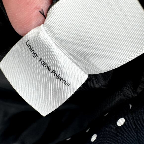 Talbots Blazer Womens Petite 2 2P Blue White Polka Dot 3/4 Sleeve Button Up - Picture 6 of 7